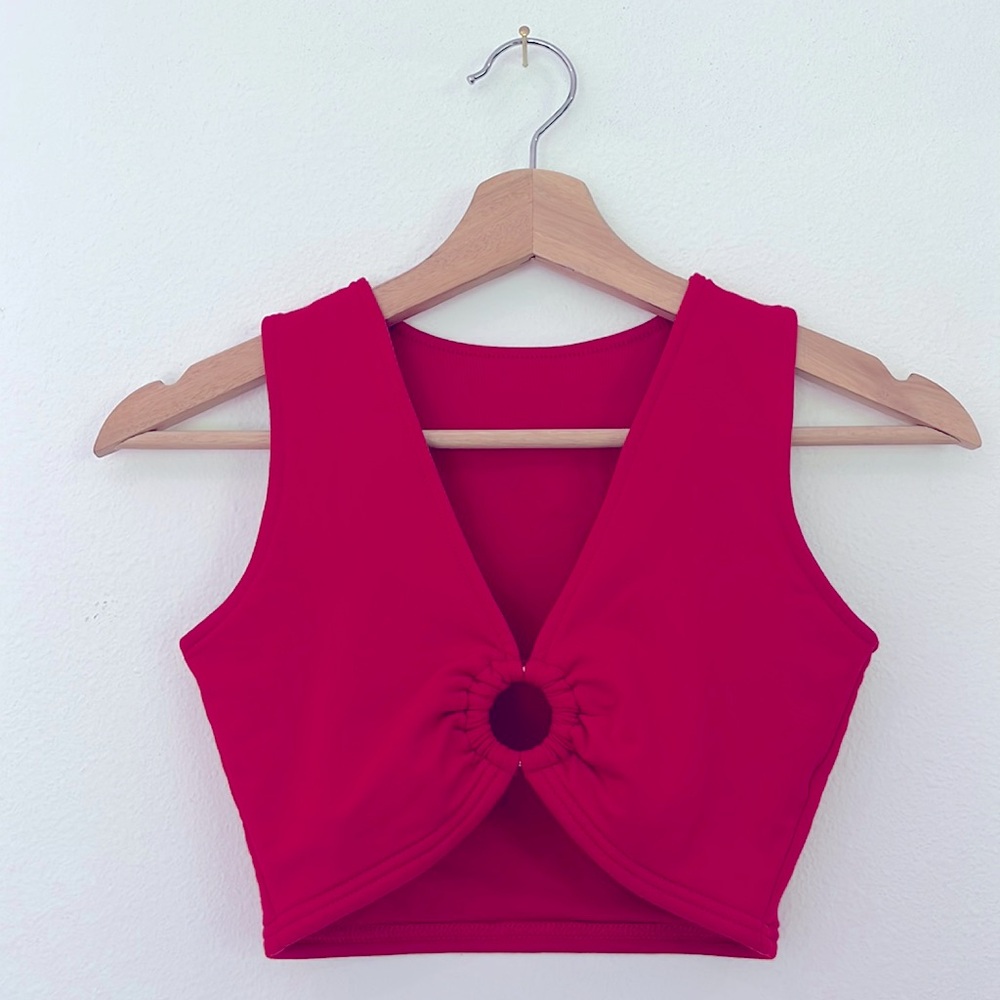 red crop top